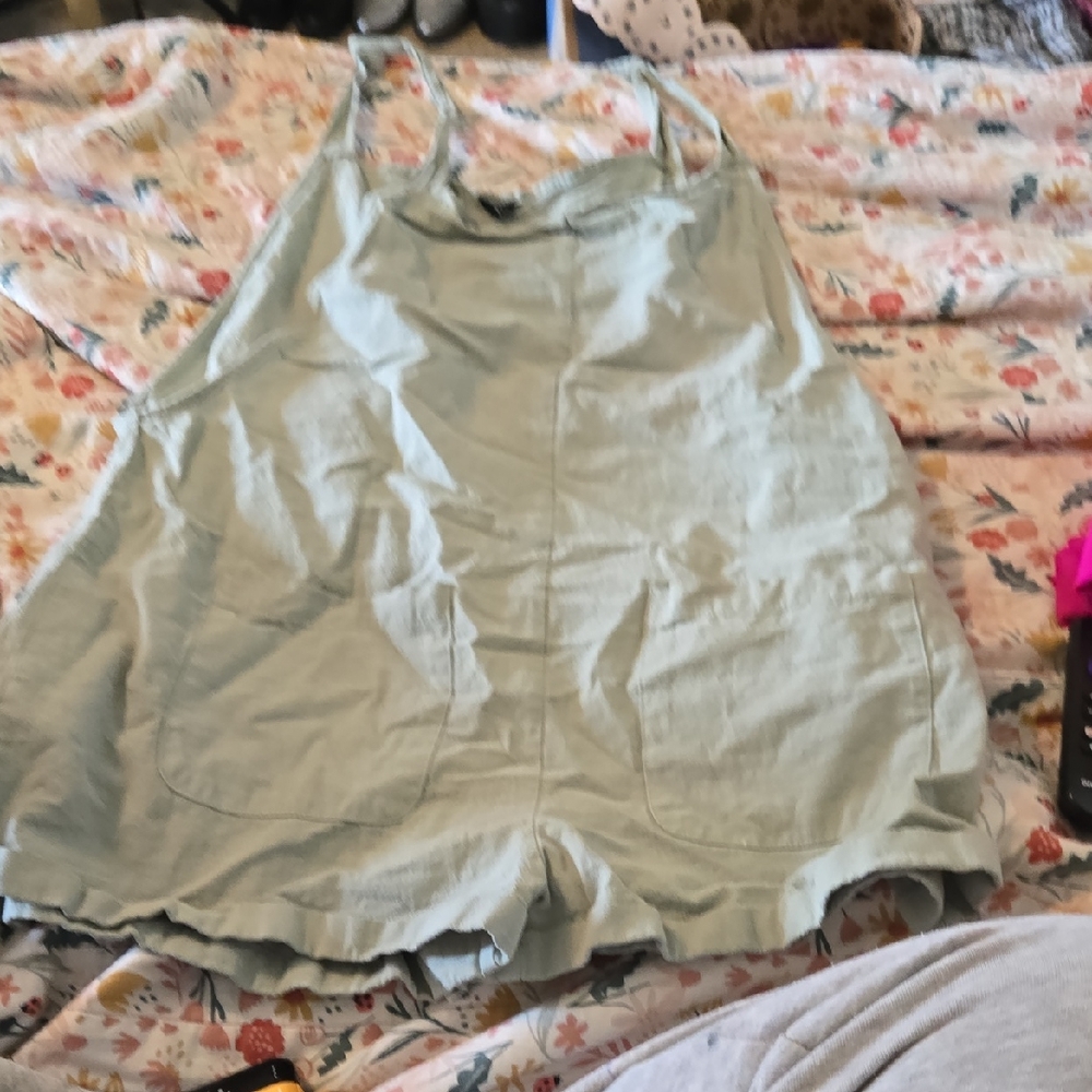 SHEIN Mint Green Sleeveless Romper